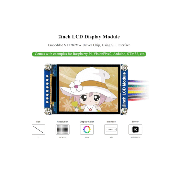 Pantalla TFT LCD de 2.0"