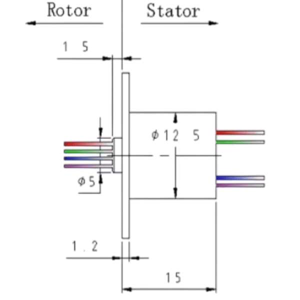 Anillo Colector Eléctrico de 4 Canales - Imagen 2