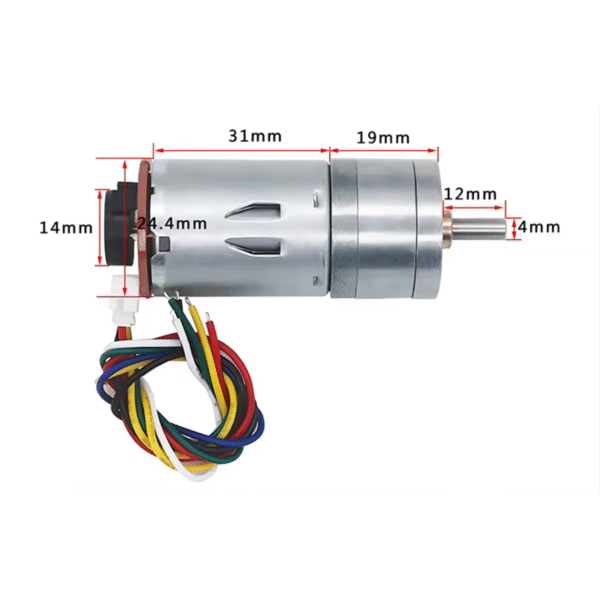 Motor DC Encoder 6V 620 RPM