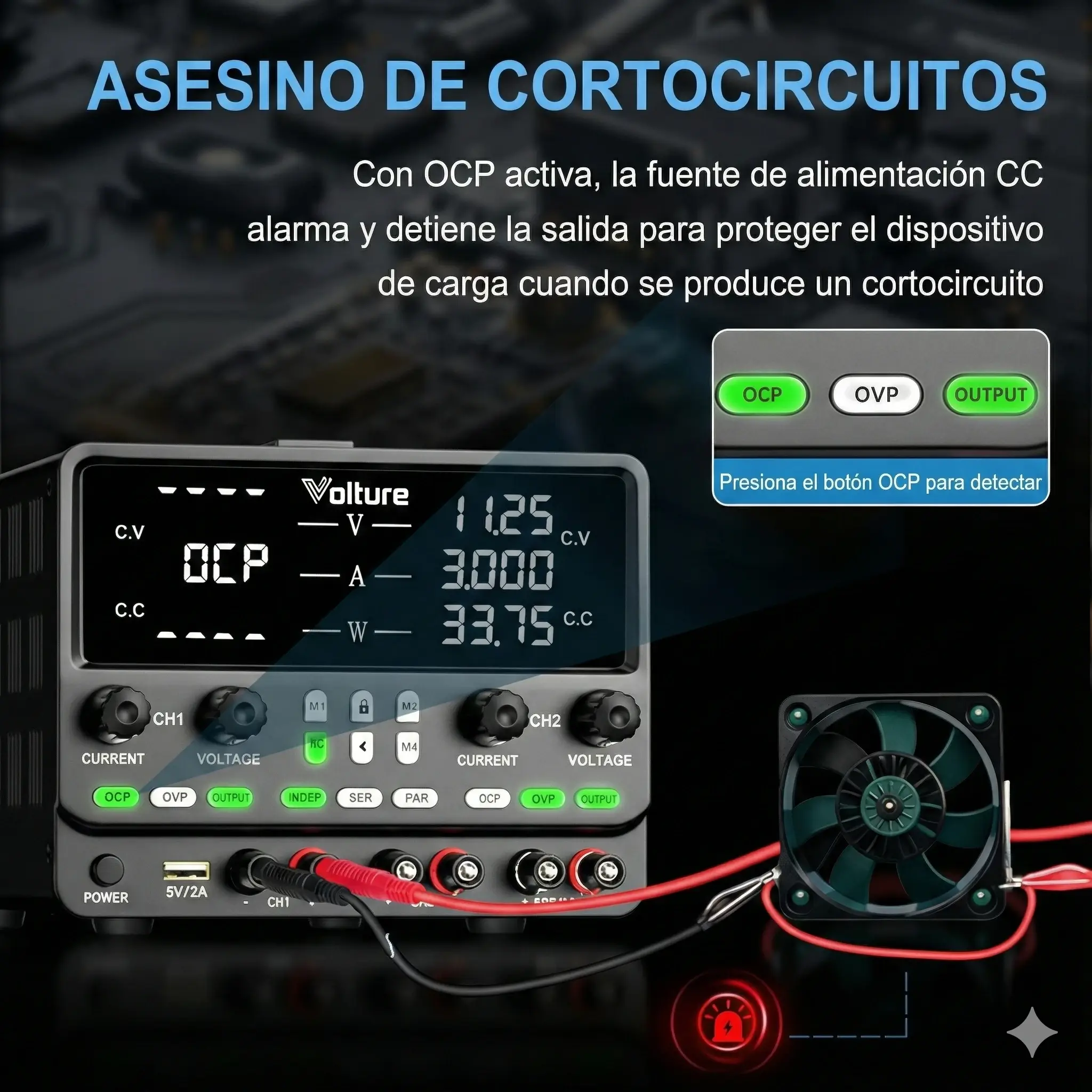 Fuente de Alimentación para Laboratorio Doble Canal Programable 30V 10A marca Volture con CS y CP (Serie / Paralelo) MechatronicStore Fuente de Alimentación para Laboratorio Doble Canal Programable 30V 10A marca Volture con CS y CP (Serie / Paralelo) - Imagen 3