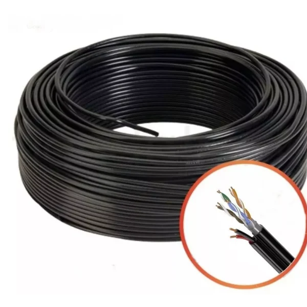 Cable Red UTP Cat5e negro uso exterior