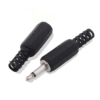Conector Jack Flotante 3.5mm Macho y Hembra