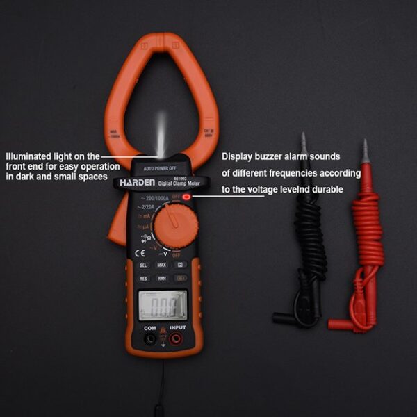 Amperimetro de tenaza digital Clamp Harden - Imagen 2