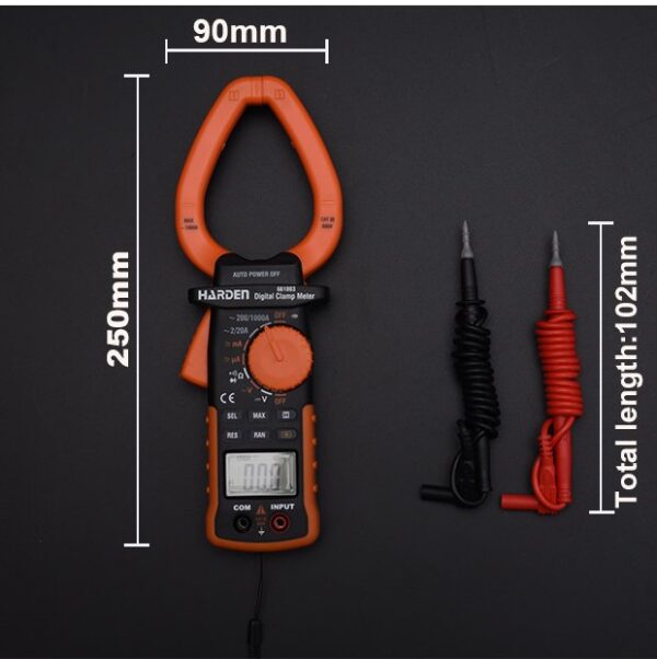 Amperimetro de tenaza digital Clamp Harden - Imagen 7