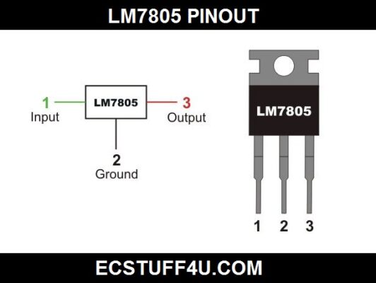7805 Limitador de voltaje DC 5V LM7805 7805