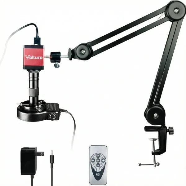 Microscopio Digital Volture 13MP HDMI/VGA con Lente 150X y Brazo Articulado