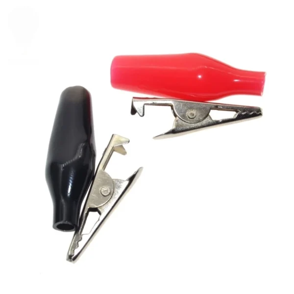 20 Pinzas Cocodrilo Rojo y Negro de 28mm 1