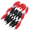 20 Pinzas Cocodrilo Rojo y Negro de 28mm