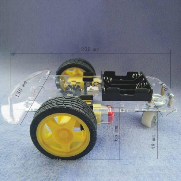 DIY 2 ruedas robot elegante chasis car kit para Arduino 5