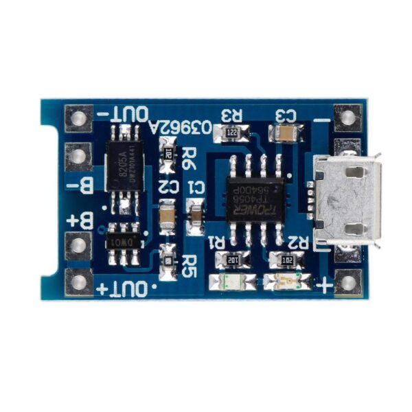 Modulo Cargador Batería de LiPo 1A Micro Usb 5V 3