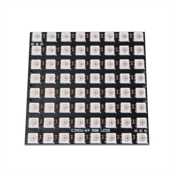 matriz 8x8 defiug 64 leds rgb neopixel 5050 ws2812