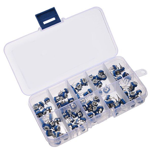 100-unids-lote-RM065-carbono-Pel-culas-horizontal-trimpot-potenci-metro-kit-surtido-10-valores-variable