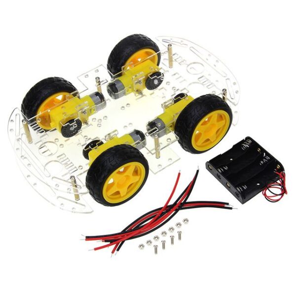 Kit auto inteligente chasis 4 ruedas con codificador de velocidad para Arduino - Imagen 2