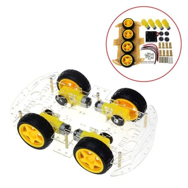 Kit auto inteligente chasis 4 ruedas con codificador de velocidad para Arduino - Imagen 6
