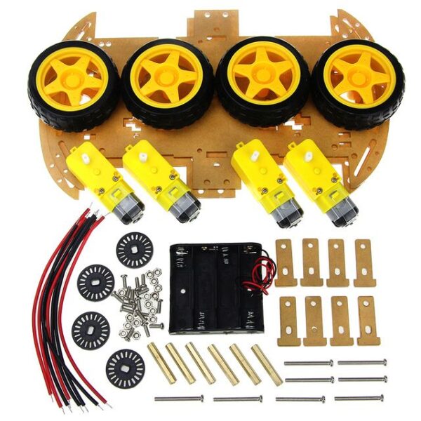 Kit auto inteligente chasis 4 ruedas con codificador de velocidad para Arduino - Imagen 5