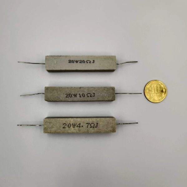 Resistencia Loza 20W 4.7-10-20 Ohm