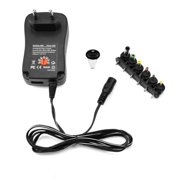 Fuente de poder Adaptador Universal Variable 3-12V 1200mA