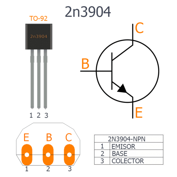 Transistor 2N3904 NPN - Imagen 2