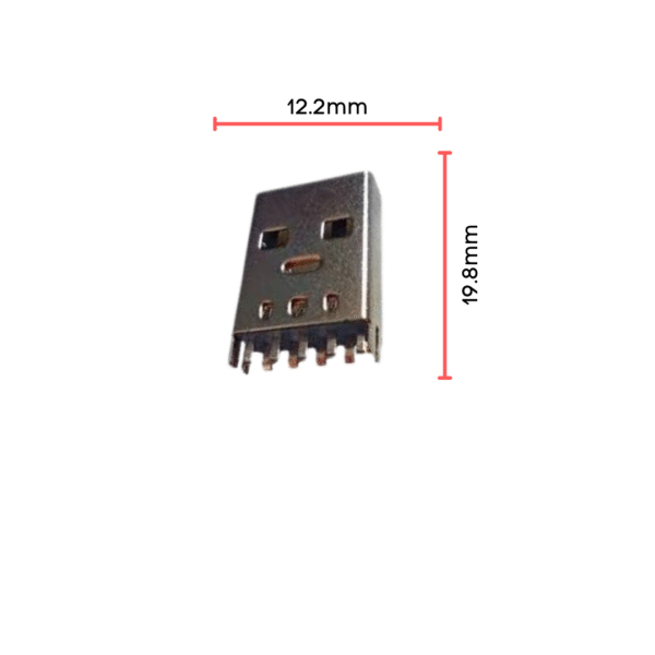 Conector USB Macho Tipo A Para Soldar - Imagen 2