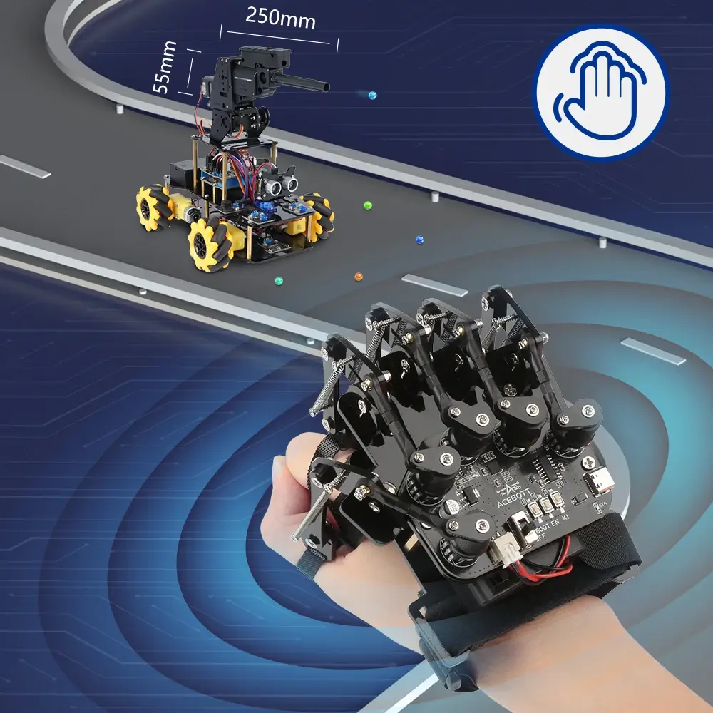 Kit Guante de Control Remoto de Movimiento con ESP32 STEM ACEBOTT MechatronicStore Kit Guante de Control Remoto de Movimiento con ESP32 STEM ACEBOTT - Imagen 4