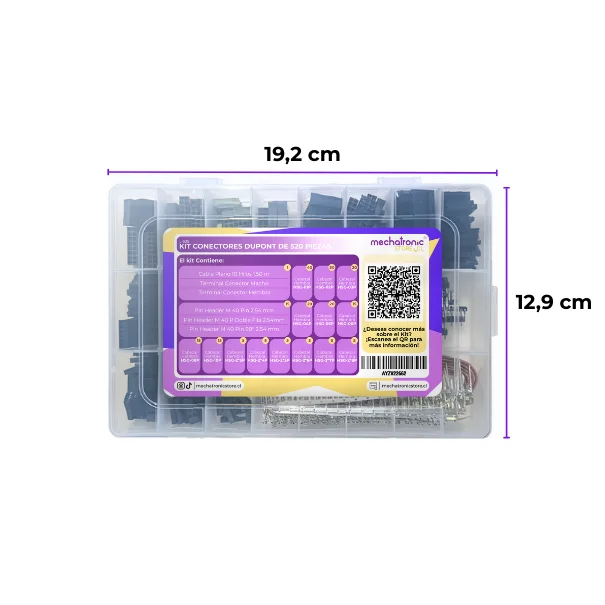 Kit Conectores DuPont de 520 Piezas 2.54MM MechatronicStore Kit Conectores DuPont de 520 Piezas 2.54MM - Imagen 4