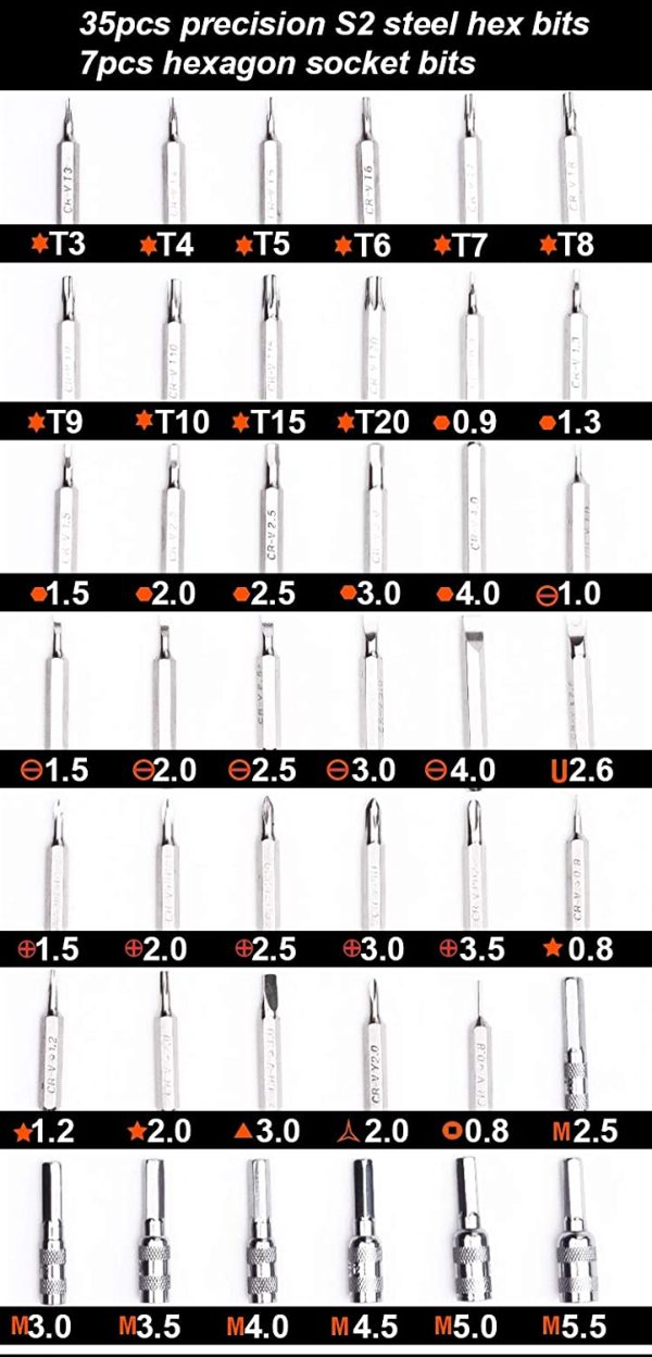Set Destornillador de precisión 45 piezas HARDEN