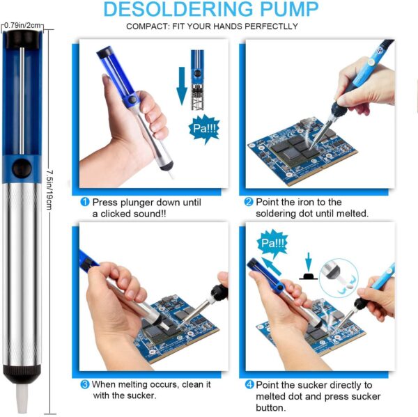 kit cautin para soldar regulable pelacable estaño - Imagen 5
