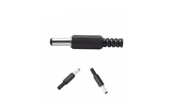 Conector Jack DC macho recubierto