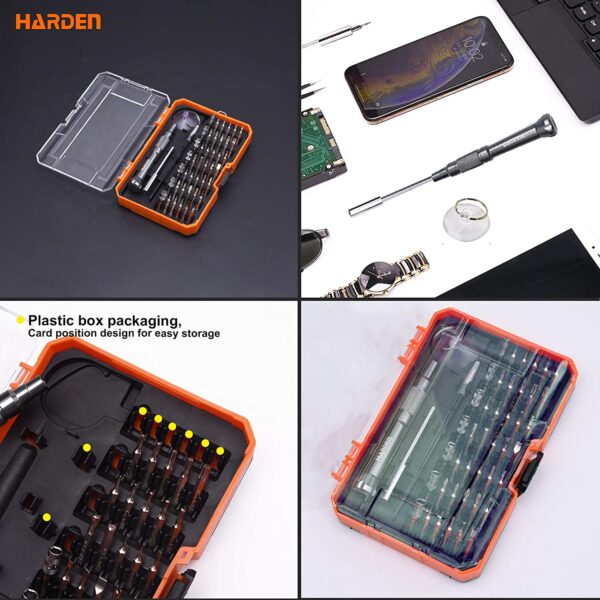 Set Destornillador de precisión 45 piezas HARDEN