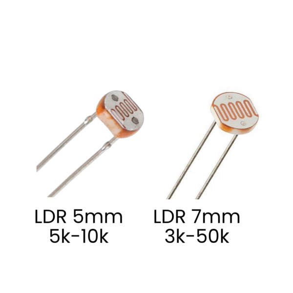 LDR fotoresistencia resistencia fotosensible sensor de luz - Imagen 3
