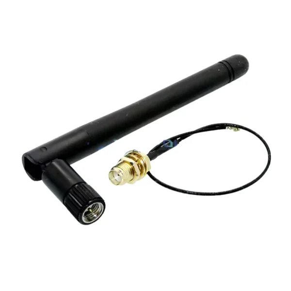 Antena WiFi 2.4 GHz + Cable U.FL a SMA  Para ESP32/ESP8266