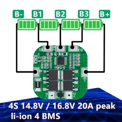 Baterías 18650 MechatronicStore BMS 4S 20A Litio 14.8V 16.8V