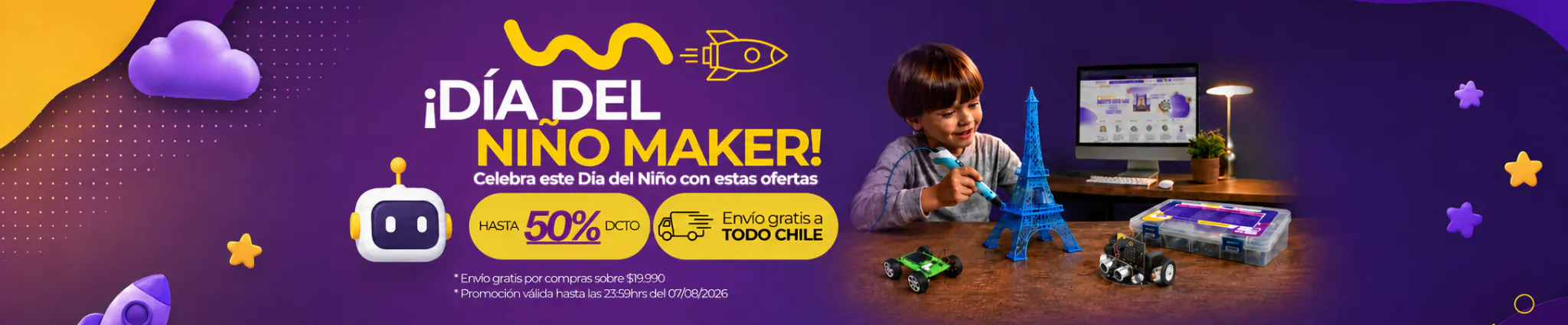 Día del Niño Maker: hasta 50% de descuento y envío gratis a todo Chile