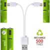Pila Recargable AA Micro USB bateria recargable - Imagen 2