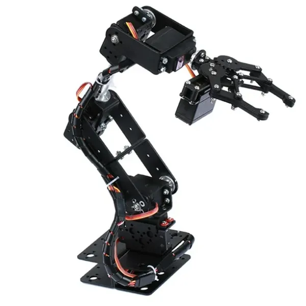 Brazo Robótico 6 DOF Metálico con Servomotores MG996 Kit Robótica Profesional