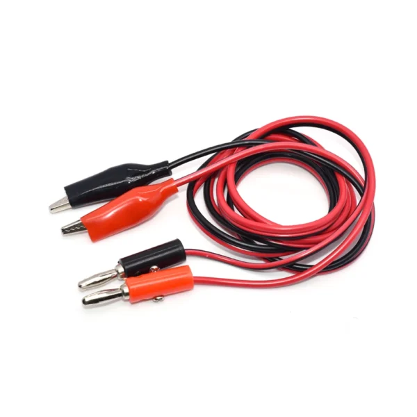 Cable de Prueba Conector Banana a Pinza Cocodrilo 4mm Multimetro Osciloscopio