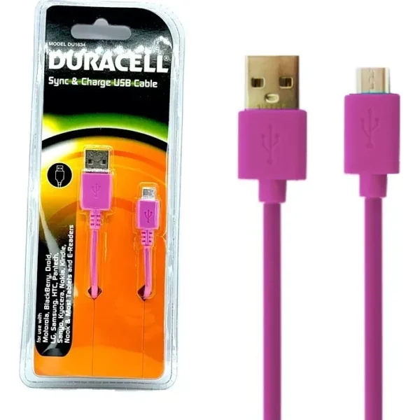 Cable micro usb duracell 5 pin