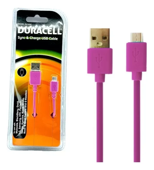 Cable micro usb duracell 5 pin