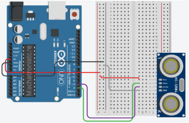 Sensor Ultrasónico programado en Arduino con resultados visualizados en monitor serial
