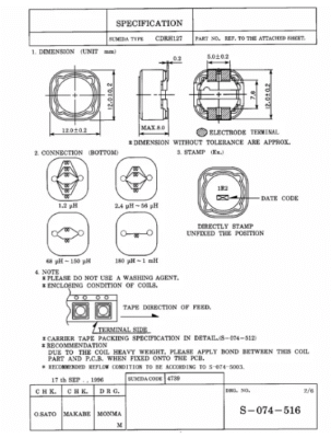 Inductor bobina SMD de potencia 4700uH inductancia 4,7mH