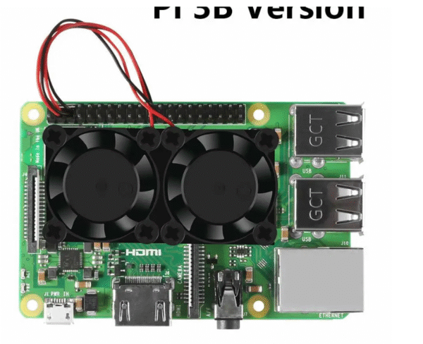 Disipador dual fan Raspberry PI 3/4