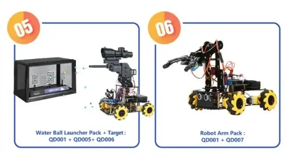 Kit Starter Auto Robot Inteligente con ESP32 Mecanum Multidireccional ACEBOTT MechatronicStore Kit Starter Auto Robot Inteligente con ESP32 Mecanum Multidireccional ACEBOTT