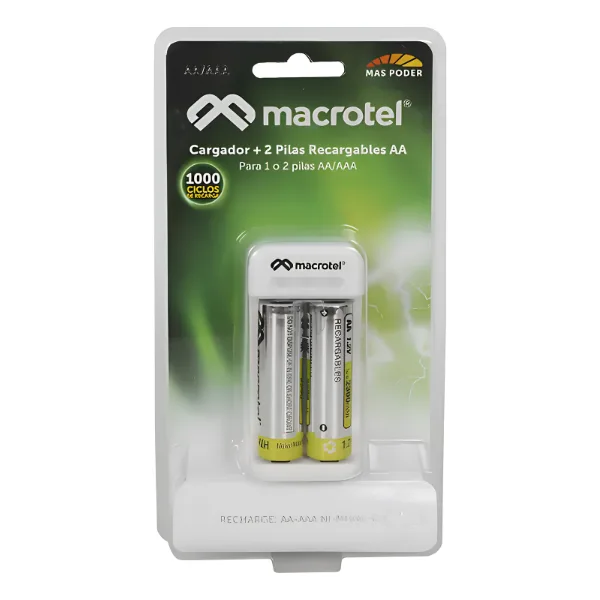 Cargador Pilas AA AAA 9V 2300mAh