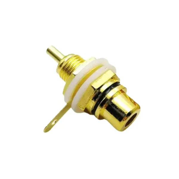 Conector RCA Metal dorado Hembra
