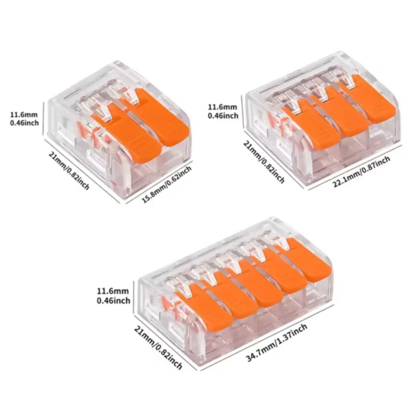 Conector de Empalme Rápido con Palanca 2, 3 y 5 Pines (Tipo PCT / 221)