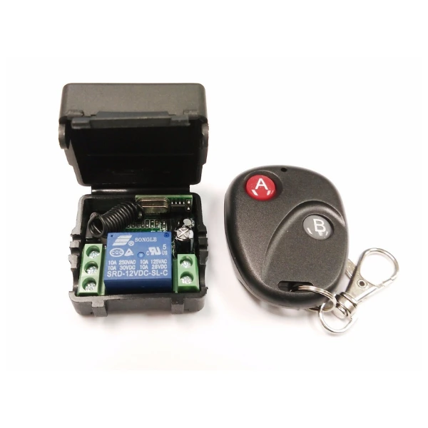 Control Remoto RF Inalámbrico Relé de 5V 1 Canal 433 MHz + Receptor (Transmisor Interruptor)