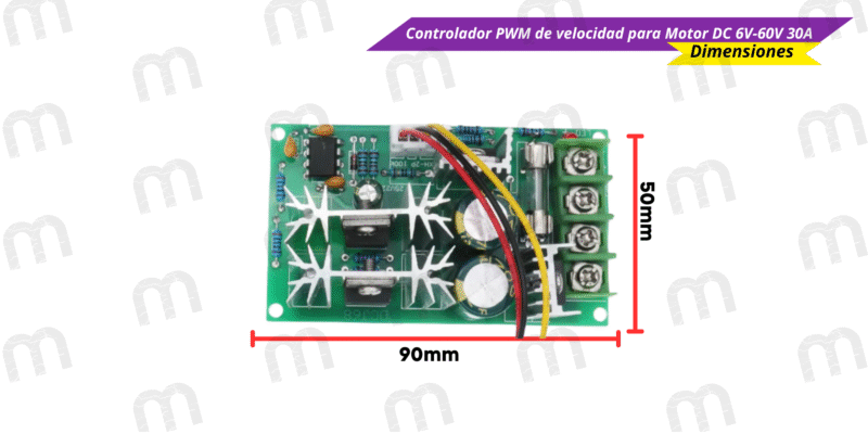 servomotor Controlador PWM de velocidad para Motor DC 6V-60V 30A