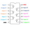 Compuerta Logica NOT 74LS04N