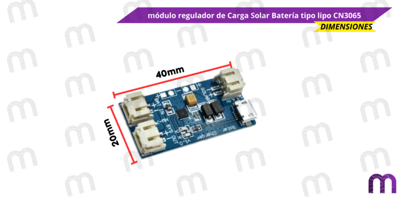 módulo regulador de Carga Solar Batería tipo lipo CN3065