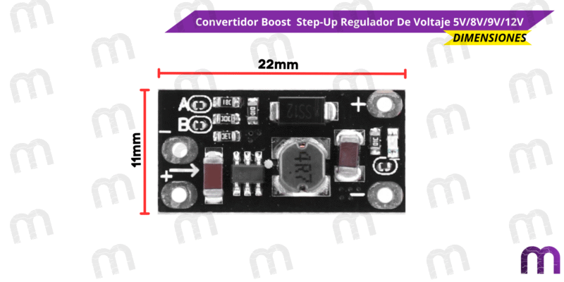 Convertidor Boost Step-Up Regulador De Voltaje 5V/8V/9V/12V